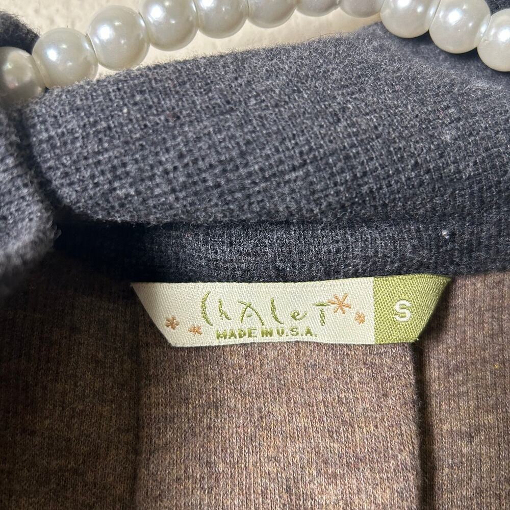 Chalet et Ceci Cardigan Women's Size Small Brown Duster Sweater Made in USA - Picture 3 of 11
